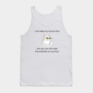 Funny Cat Shirt, Humorous TShirt, Fun T-Shirt, Crazy Cat Lady, Obnoxious Tee, Mother's Day, Christmas Gift Tank Top